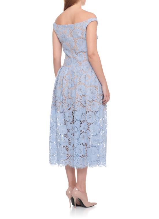 25FW 셀프 포트레이트 미디 원피스 AW25088MABL BLUE FLORAL LACEBLUE Blue - SELF PORTRAIT