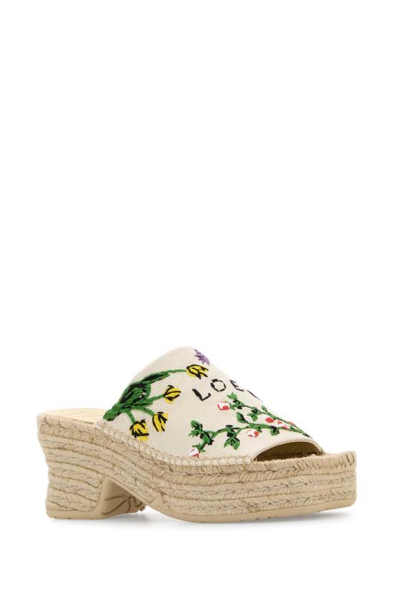 25SS 로에베 뮬/슬리퍼 L815283X27 CREAMMULTICOLOR Floral - LOEWE