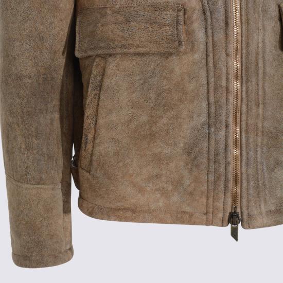 25FW 살바토레 산토로 가죽 자켓 W25SANT49523UMORRCAMEL MULTICOLOR - SALVATORE SANTORO