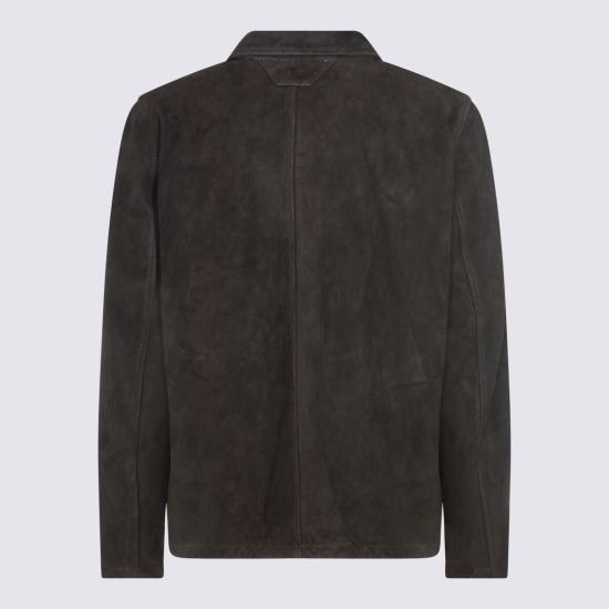 25FW 살바토레 산토로 가죽 자켓 W25SANT49528UCAYDARK BROWN MULTICOLOR - SALVATORE SANTORO