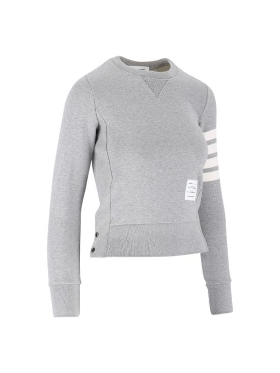 25SS 톰브라운 루프백 저지 니트 엔지니어드 4바 스트라이프 크루넥 풀오버 FJT002A 00535055 Grey - THOM BROWNE
