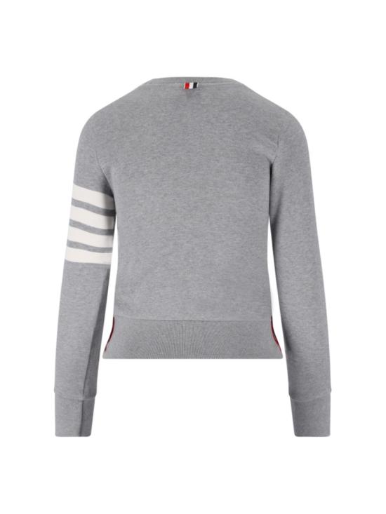 25SS 톰브라운 루프백 저지 니트 엔지니어드 4바 스트라이프 크루넥 풀오버 FJT002A 00535055 Grey - THOM BROWNE