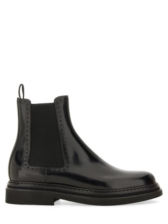  돌체앤가바나 브러쉬드 카프스킨 앵클 부츠 A60592 A120380999 Black
