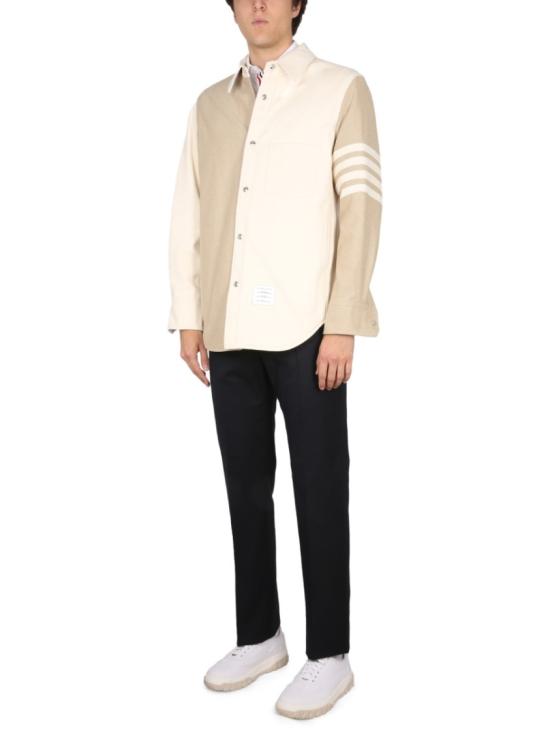  톰브라운 긴팔 셔츠 MJO145F F0253250 Neutrals - THOM BROWNE