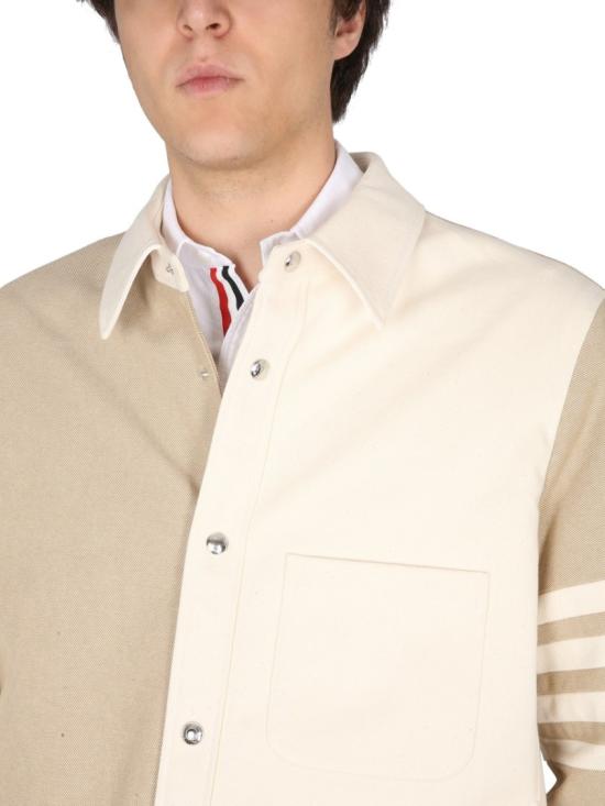  톰브라운 긴팔 셔츠 MJO145F F0253250 Neutrals - THOM BROWNE