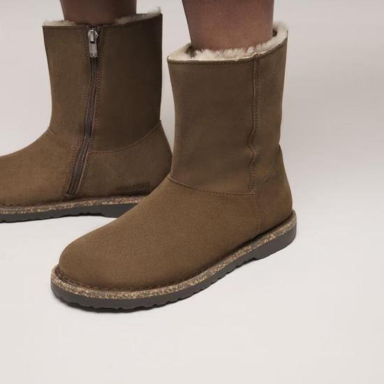 25FW 버켄스탁 부츠 UPPSALA ZIP SHEARLING 1030218 DARK TEA Dark tea - BIRKENSTOCK