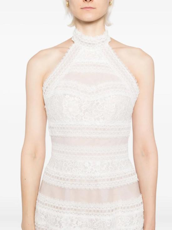  사이드 코베이시 롱 원피스 레이스 스트라이프 롱 드레스 - SAIID KOBEISY