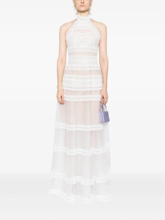  사이드 코베이시 롱 원피스 레이스 스트라이프 롱 드레스 - SAIID KOBEISY