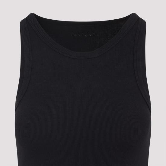 25FW 알라이아 바디수트 티셔츠 AA9B0382J085B Black - ALAIA