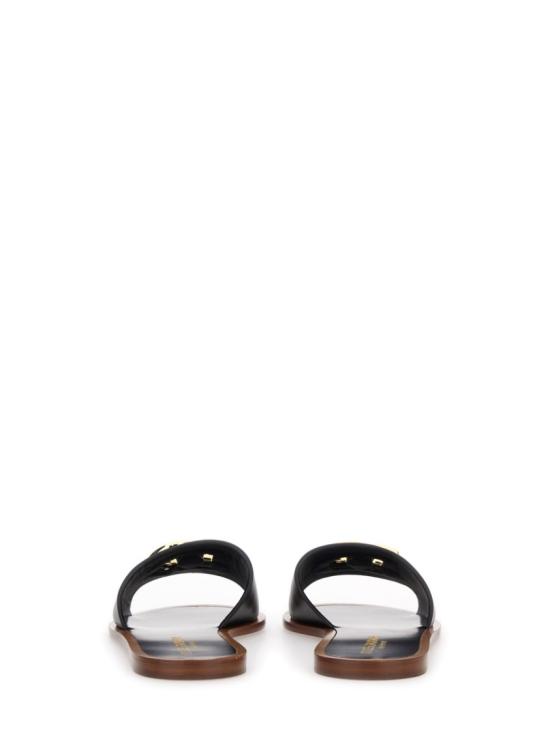 25FW 돌체앤가바나 카프스킨 플랫 슬리퍼 CQ0619 AW57680999 Black - DOLCE & GABBANA