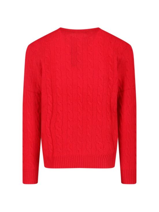 25FW 폴로 랄프로렌 케이블 니트 스웨터 710 876762006 Red - POLO RALPH LAUREN