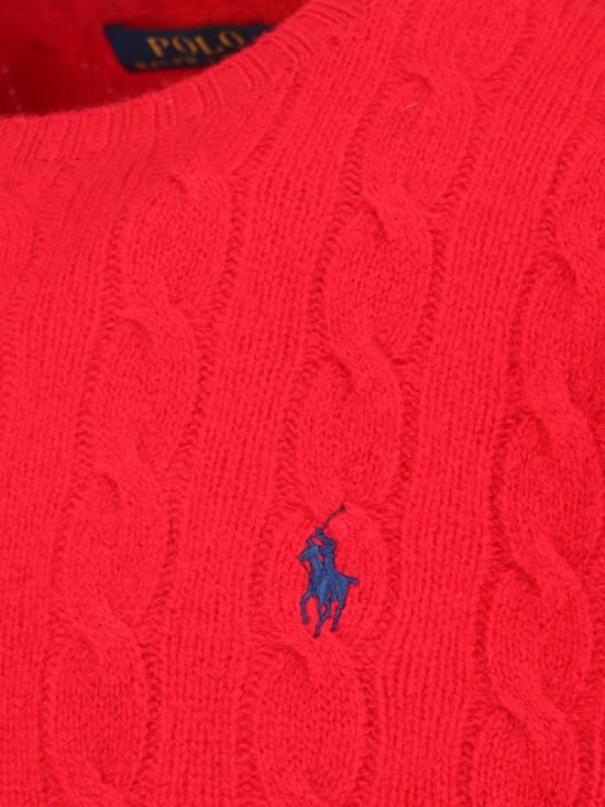 25FW 폴로 랄프로렌 케이블 니트 스웨터 710 876762006 Red - POLO RALPH LAUREN