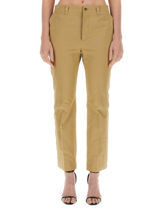  생로랑 코튼 드릴 스트레이트 레그 팬츠 786680 Y1A622965 Neutrals
