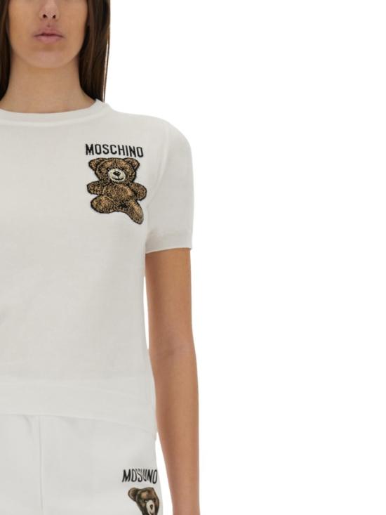 25SS 모스키노 반팔 티셔츠 09260502 3002 White - MOSCHINO