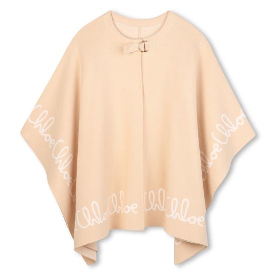 25FW [키즈] 끌로에 로고 자수 판초 C20667 257 Beige