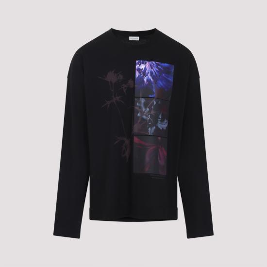 25FW 드리스 반 노튼 반팔 티셔츠 2520211202603 Black - DRIES VAN NOTEN