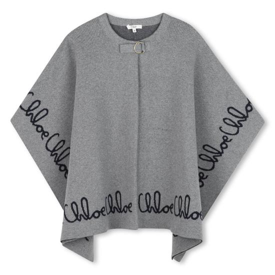25FW [키즈] 끌로에 로고 자수 판초 C20667 A46 Grey