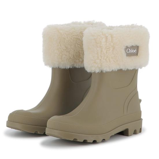 25FW [키즈] 끌로에 미들 부츠 C20697 65E Beige - CHLOE