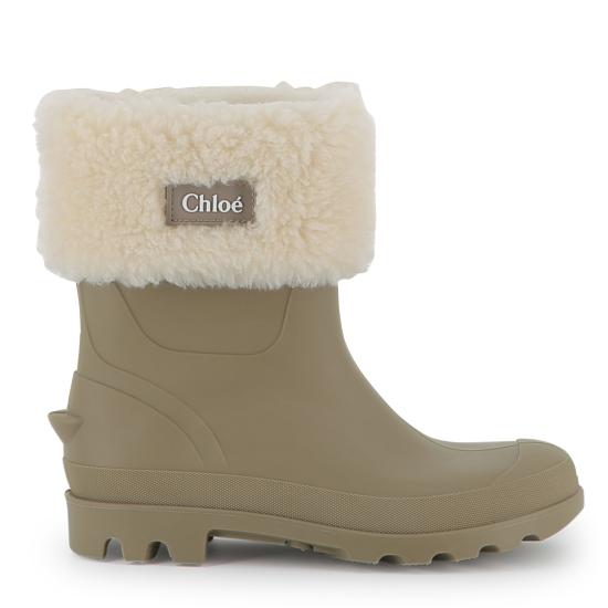 25FW [키즈] 끌로에 미들 부츠 C20697 65E Beige - CHLOE