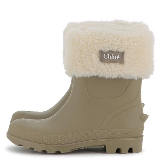 25FW [키즈] 끌로에 미들 부츠 C20697 65E Beige - CHLOE