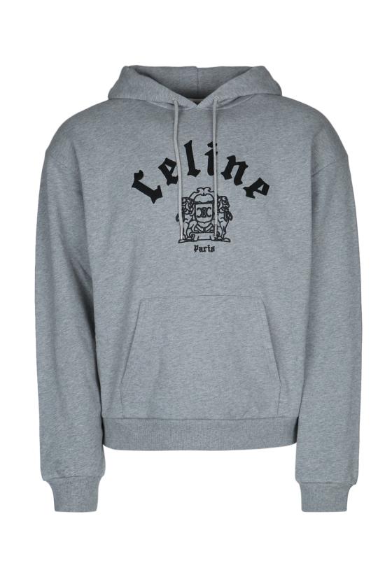 25SS 셀린느 후드 티셔츠 RY08M670Q08BQ GREY MELANGE BLACK DOM