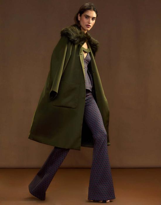  신시아 로리 코트 신시아 로울리 폴리시드  다크 올리브 - CYNTHIA ROWLEY