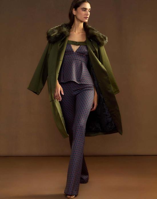  신시아 로리 코트 신시아 로울리 폴리시드  다크 올리브 - CYNTHIA ROWLEY