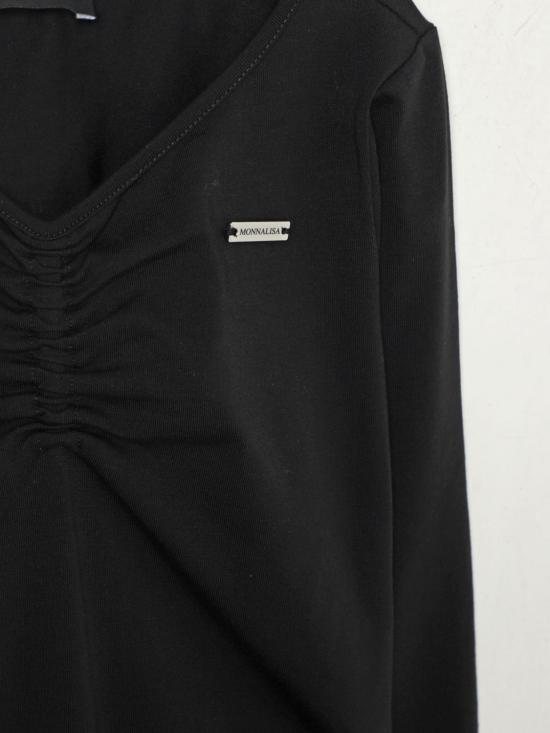 25FW [키즈] 모나리자 탑 41F6126202 0050 Black - MONNALISA