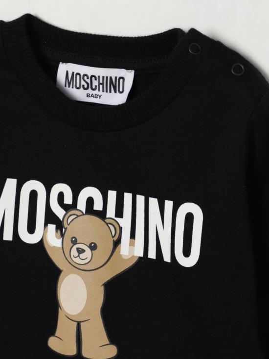 25FW [키즈] 모스키노 티셔츠 MZO00RLAA10 60100 Black - MOSCHINO