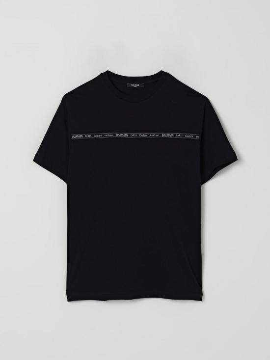 25FW [키즈] 발망 티셔츠 BX8P71Z3186 930NE Black