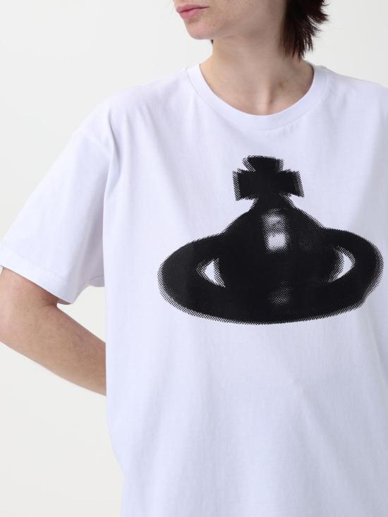 25FW 비비안웨스트우드 반팔 티셔츠 3G01003GJ001M A401 White - VIVIENNE WESTWOOD