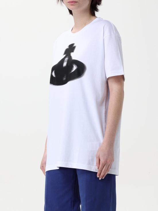 25FW 비비안웨스트우드 반팔 티셔츠 3G01003GJ001M A401 White - VIVIENNE WESTWOOD