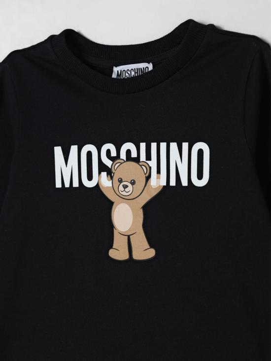 25FW [키즈] 모스키노 티셔츠 HTO00JLAA10 60100 Black - MOSCHINO