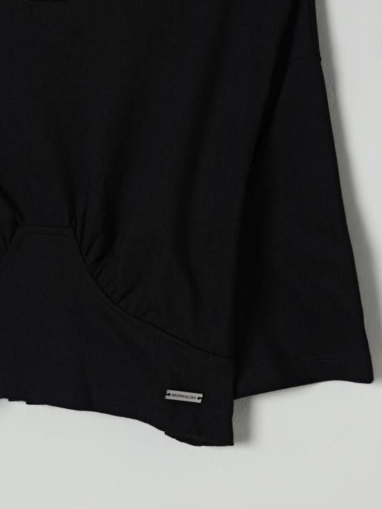 25FW [키즈] 모나리자 티셔츠 41F6066203 0050 Black - MONNALISA