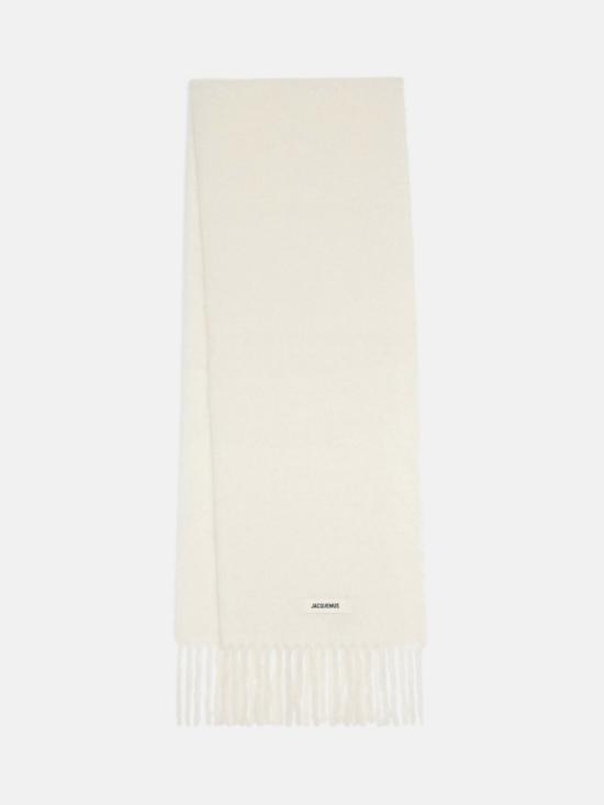25FW 자크뮈스 프린지 울 스카프 ACU00572BOT4032 110 White