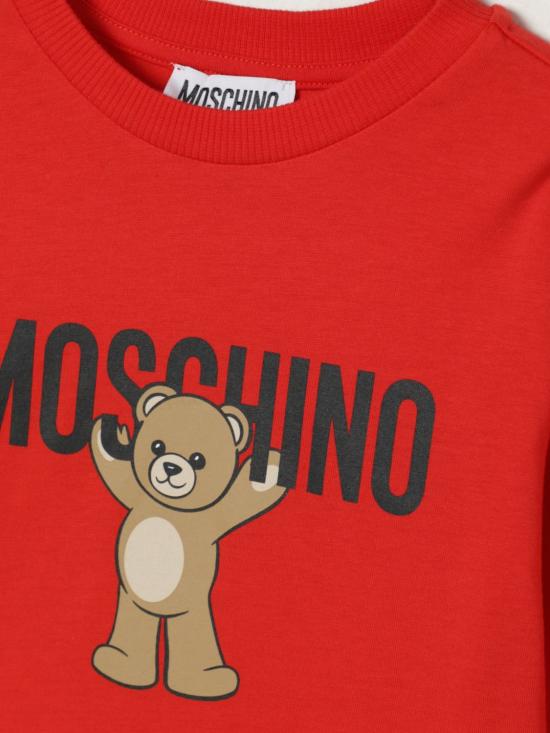 25FW [키즈] 모스키노 티셔츠 HTO00JLAA10 50109 Red - MOSCHINO