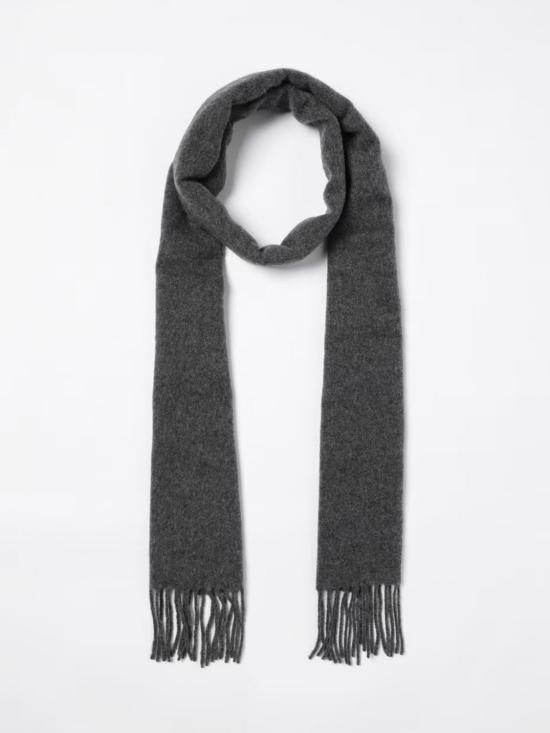 25FW 아미 스몰 하트 로고 울 클래식 머플러 BFUSF405334 061 Grey - AMI