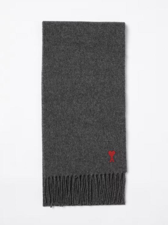 25FW 아미 스몰 하트 로고 울 클래식 머플러 BFUSF405334 061 Grey