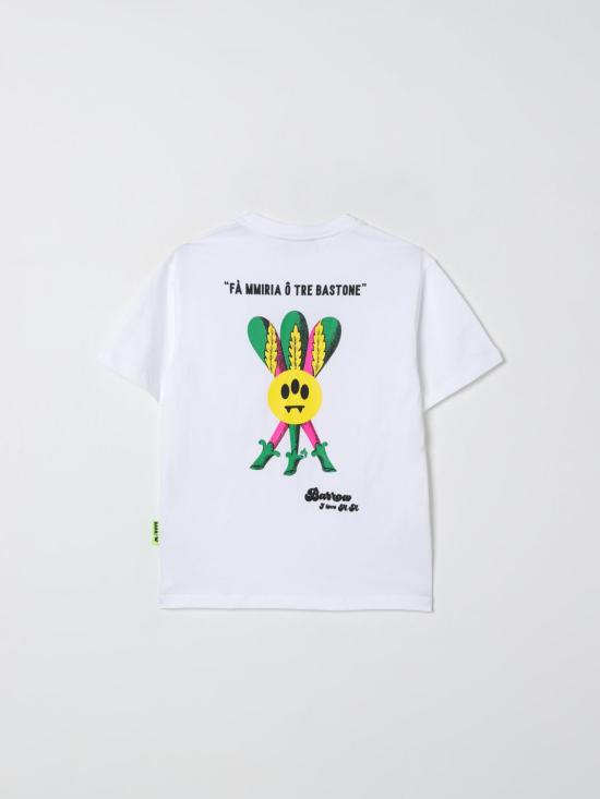 25FW [키즈] 바로우 티셔츠 F5BKJUTH160 002 White - BARROW