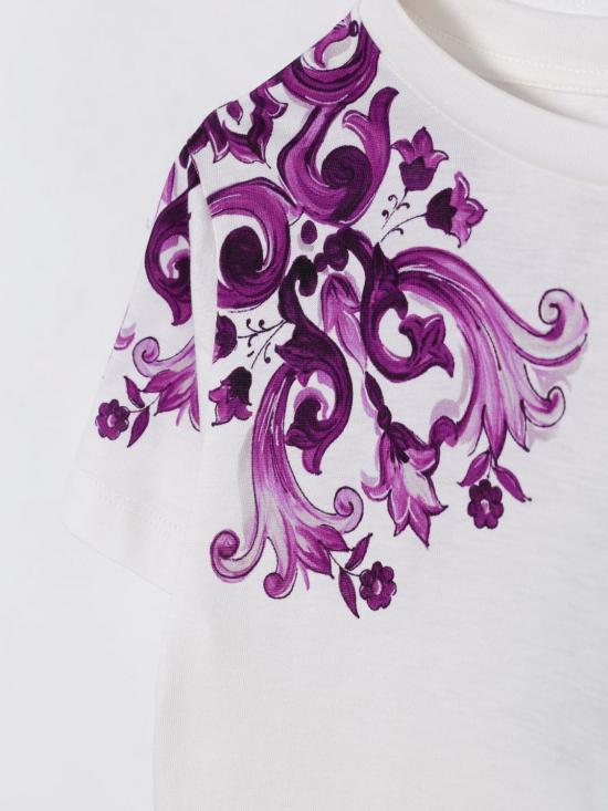 25FW [키즈] 돌체앤가바나 티셔츠 L5JTNKII7H3 I23TN Violet - DOLCE & GABBANA