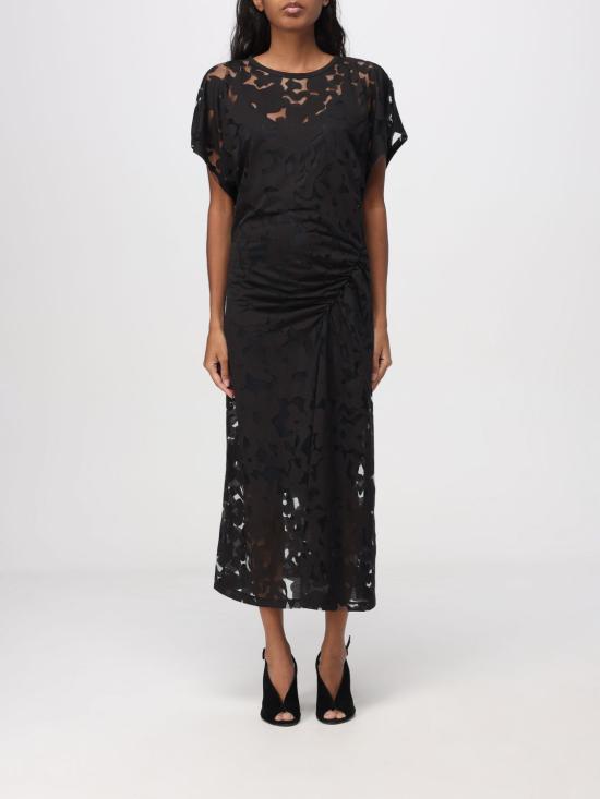 25FW 보스 롱 원피스 50543468 001 Black