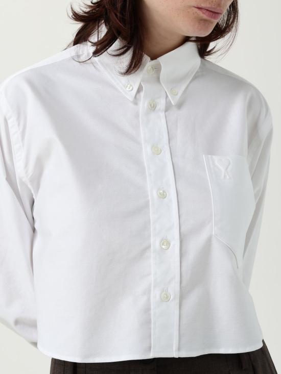 25FW 아미 셔츠 FSH770CO0031 168 White - AMI