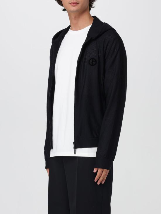25FW 조르지오 아르마니 긴팔 티셔츠 GM001974TE10045 UC001 Black - GIORGIO ARMANI