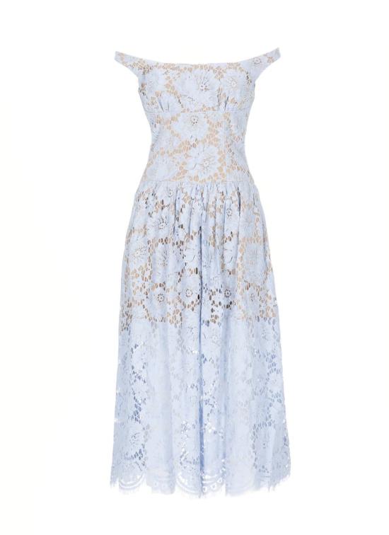 25FW 셀프 포트레이트 원피스 AW25088MABLBLUE FLORAL LACEBLUE