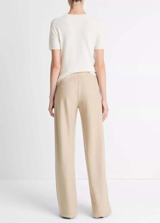  빈스 스트레이트 팬츠 이탈리안 울 블렌드 하이웨이스트 바이어스 팬츠 - VINCE