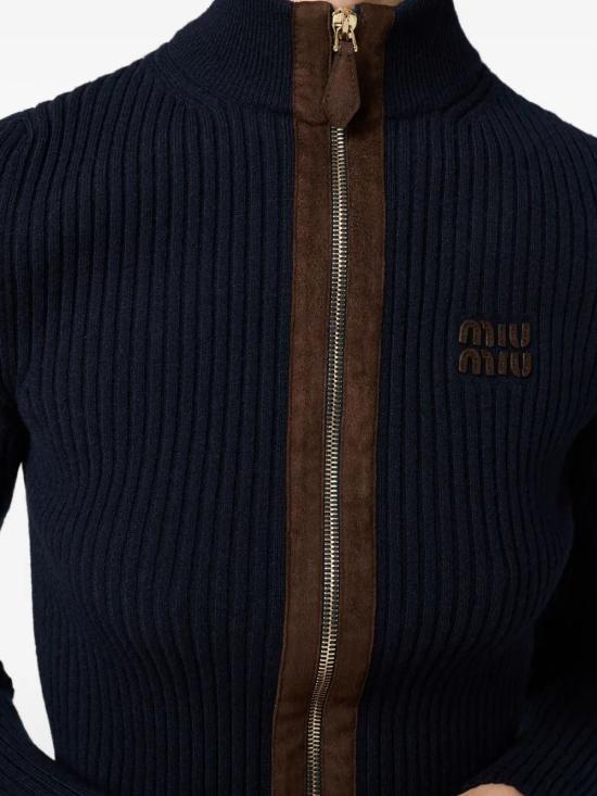 25FW 미우미우 스웨터 MMF992SOOO1747 F0008 BLEU - MIU MIU