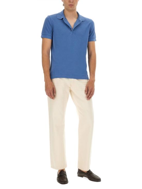 25FW 톰포드 폴로 티셔츠 JPS011 JMT013HB284 Blue - TOMFORD