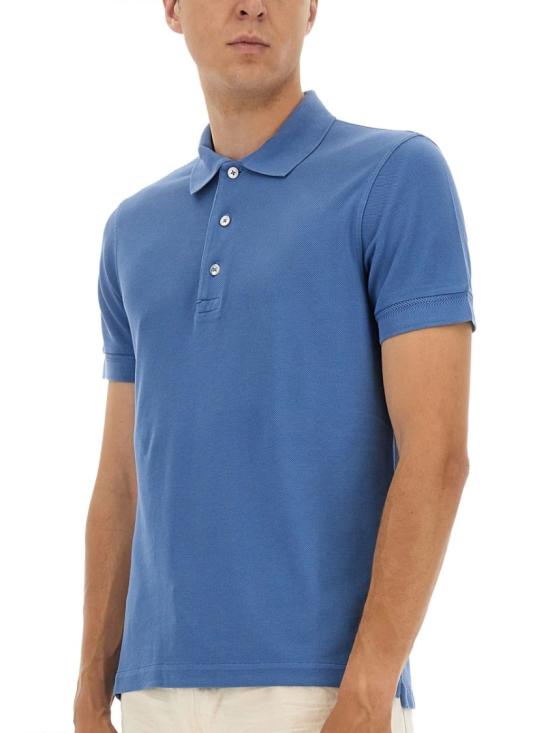 25FW 톰포드 폴로 티셔츠 JPS011 JMT013HB284 Blue - TOMFORD