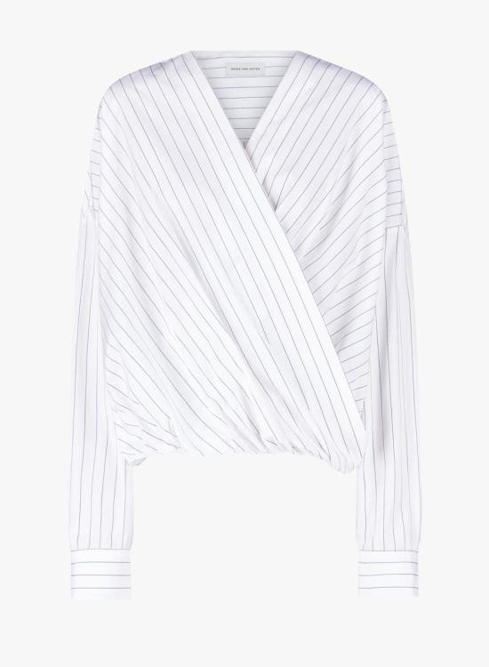 25FW 드리스 반 노튼 블라우스 2520107152021 62501 509 NAVY BLUE