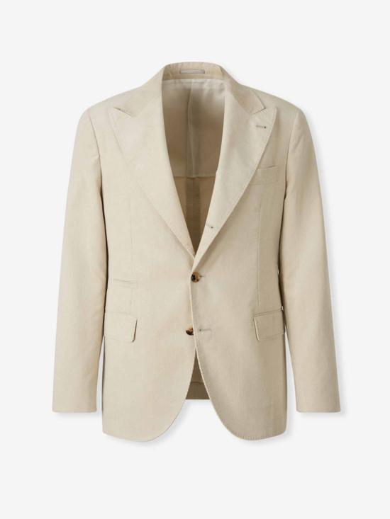 25FW 브루넬로 쿠치넬리 수트 자켓 ML4627BFD C1080GHIACCIO Beige